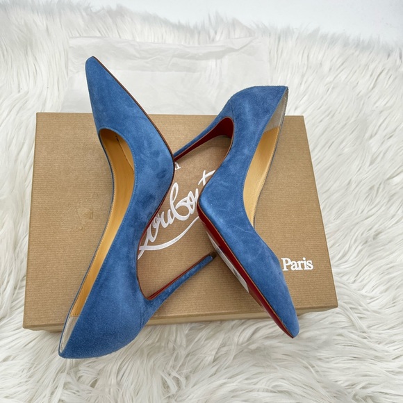 Christian Louboutin | Kate 100mm Velour Pumps - Picture 10 of 14